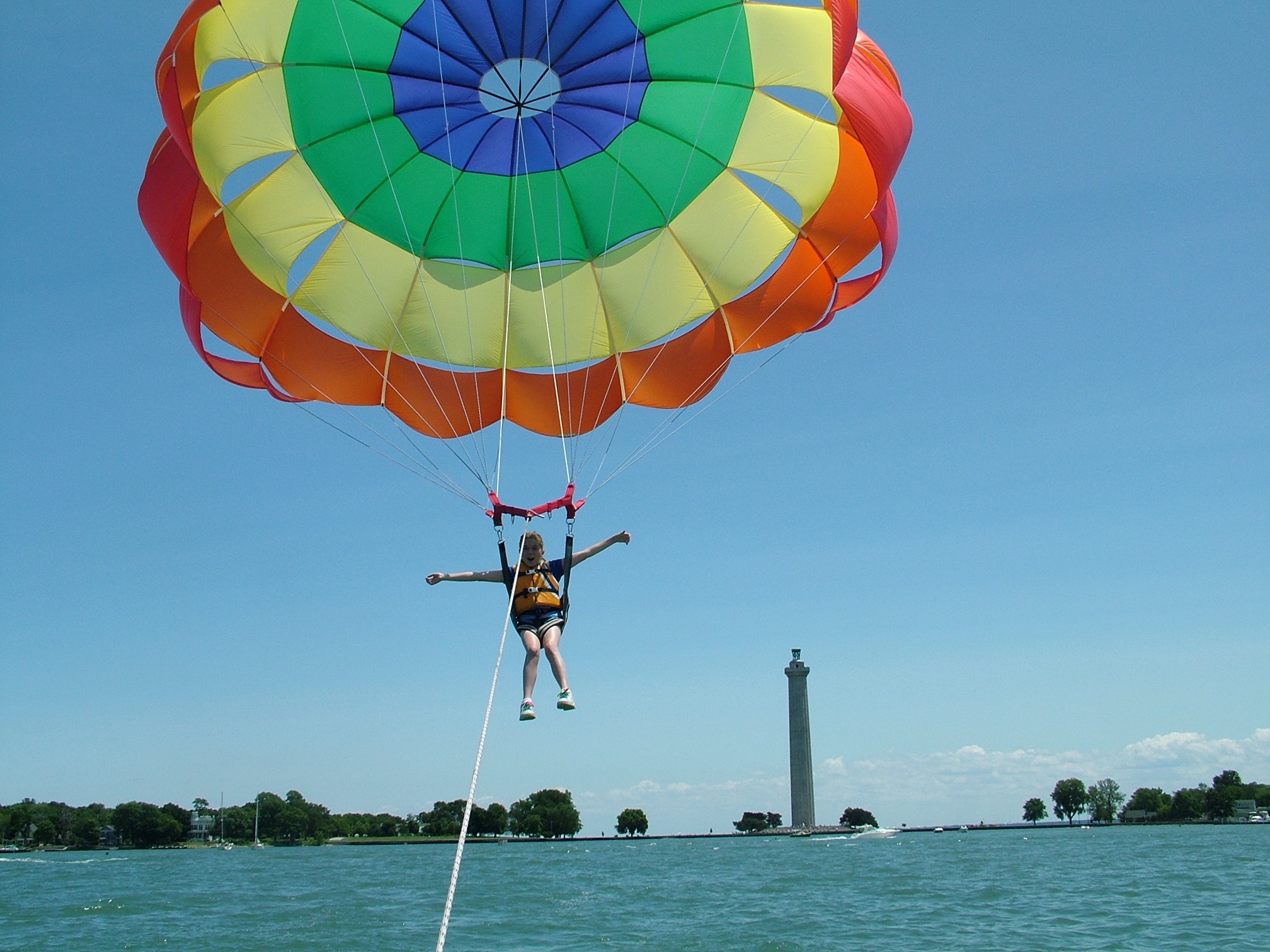 paragliding on lake erie